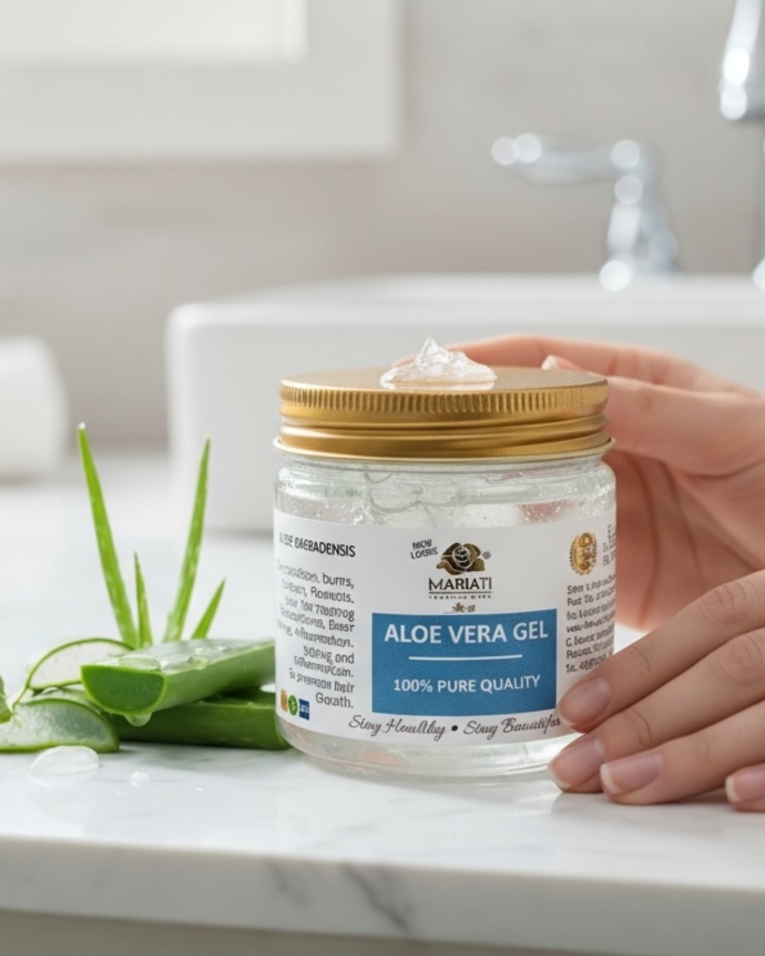 PURE Aloe Vera GEL (Aloe Barbadensis miller) - Mariati Aroma